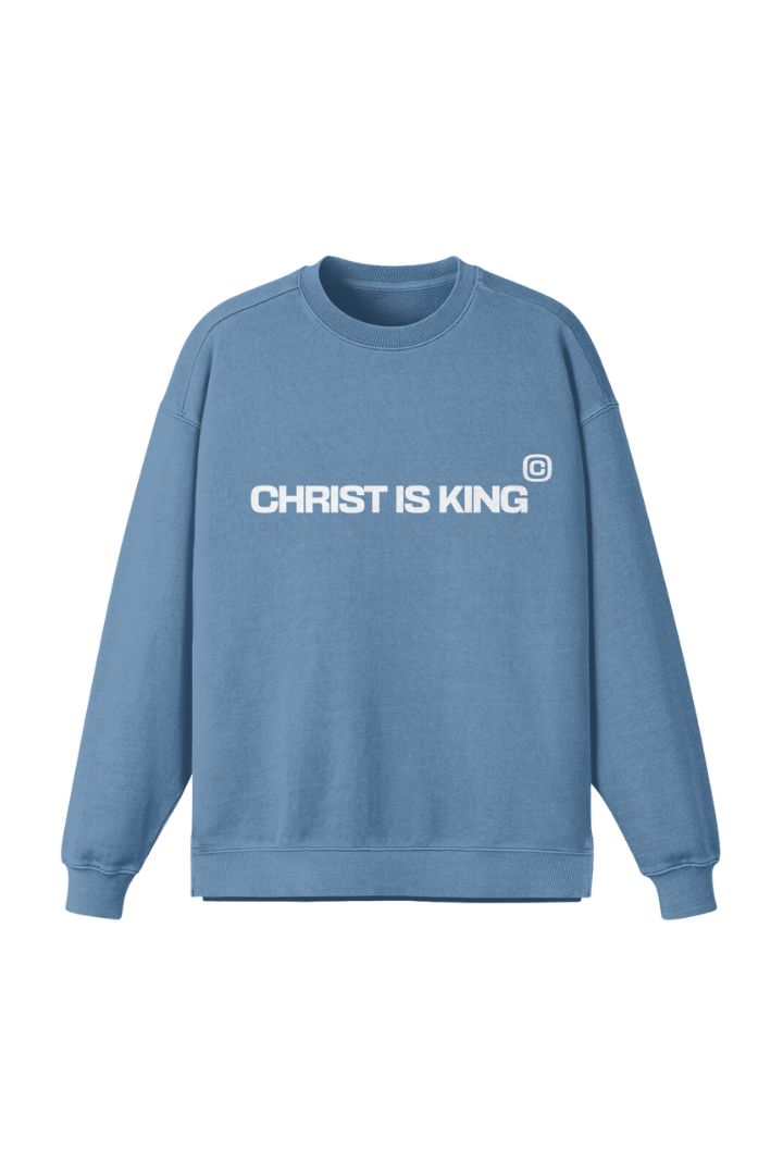 MSW380SLITFADED | CHRIST IS KING | SLATE BLUE