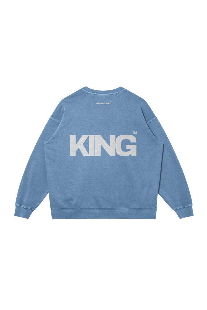 MSW380SLITFADED | CHRIST IS KING | SLATE BLUE